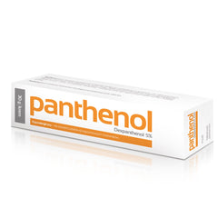 Aflofarm Panthenol Cream on exposed skin providing cooling relief after sun exposure.