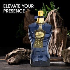 AFLUXE Blue For Men Gold bottle top view.