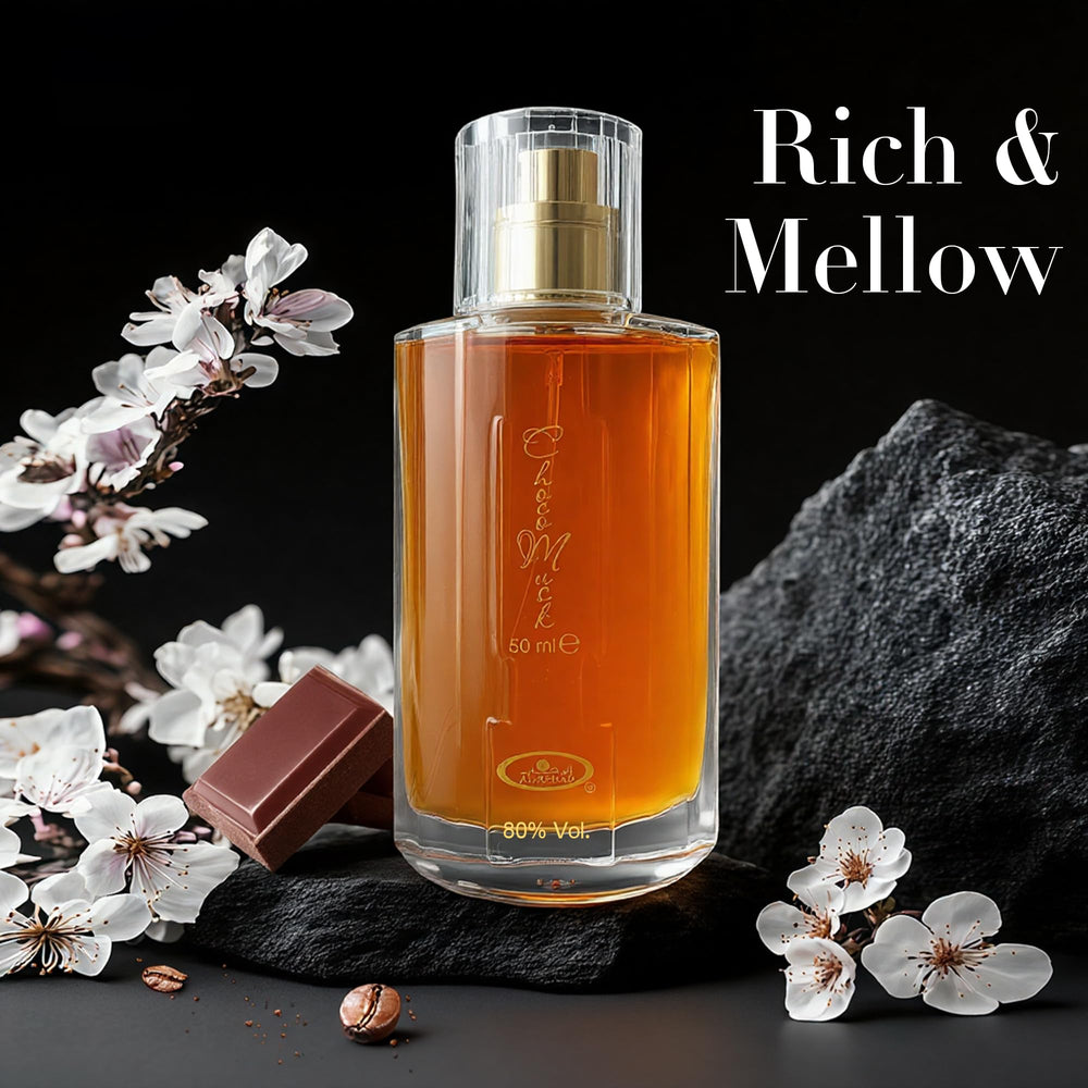 AFLUXE Choco Musk unboxed bottle highlighting premium presentation.