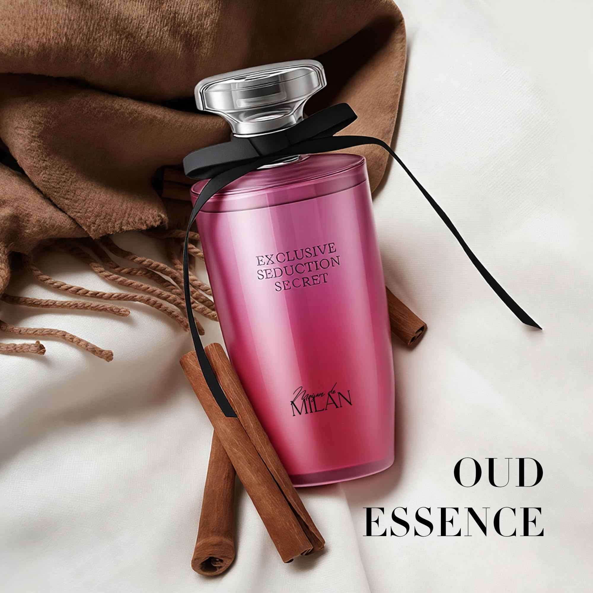 AFLUXE Exclusive Seduction at a dinner table setting, long-lasting fragrance for evenings.