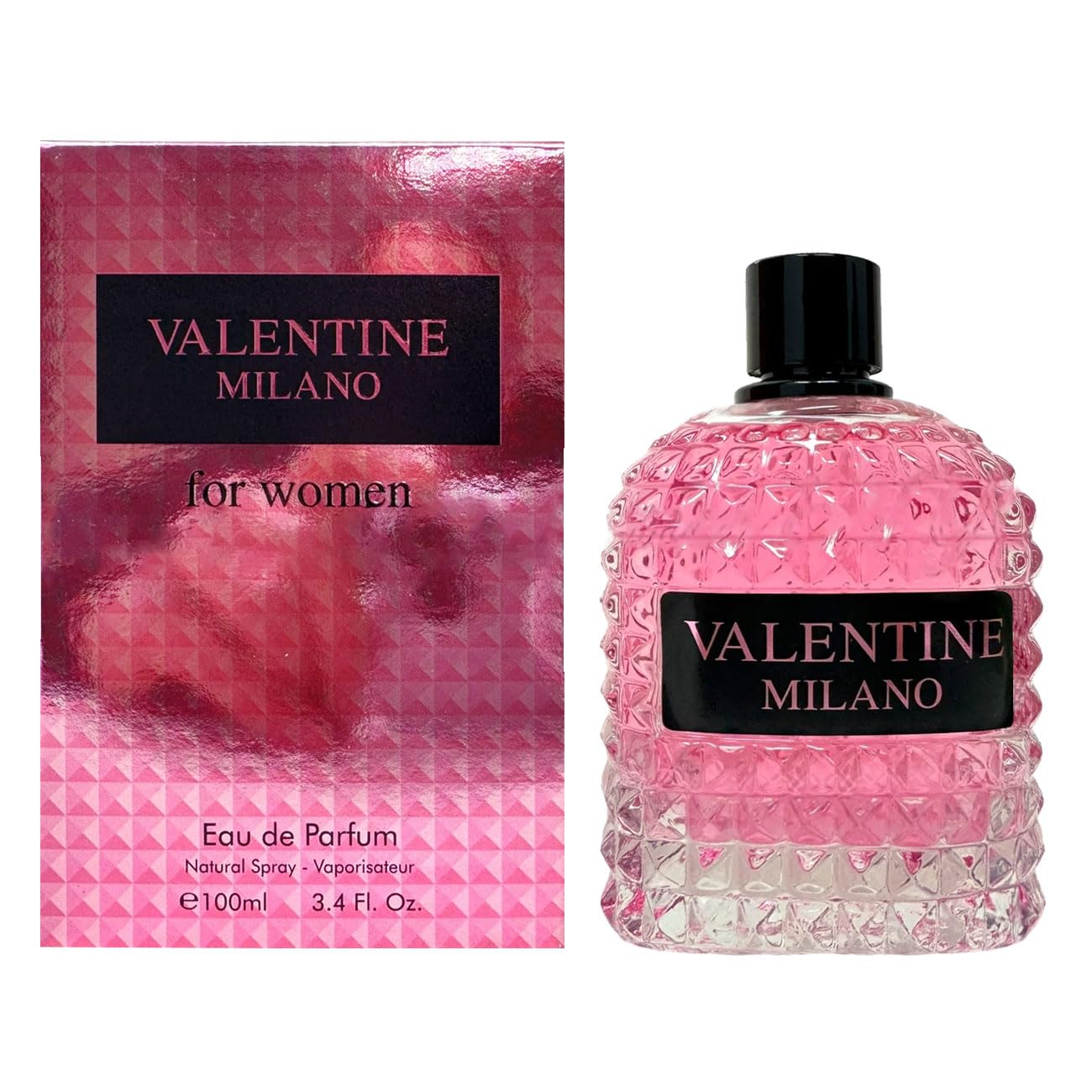 AFLUXE Valentine Milano perfume bottle closeup showcases elegant design and luxe appeal.