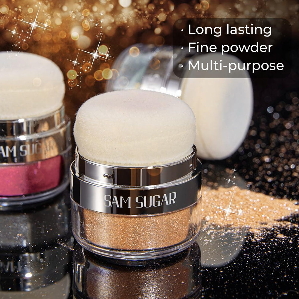 afmicat Decollete Glitter Finish softens and brightens the neckline.