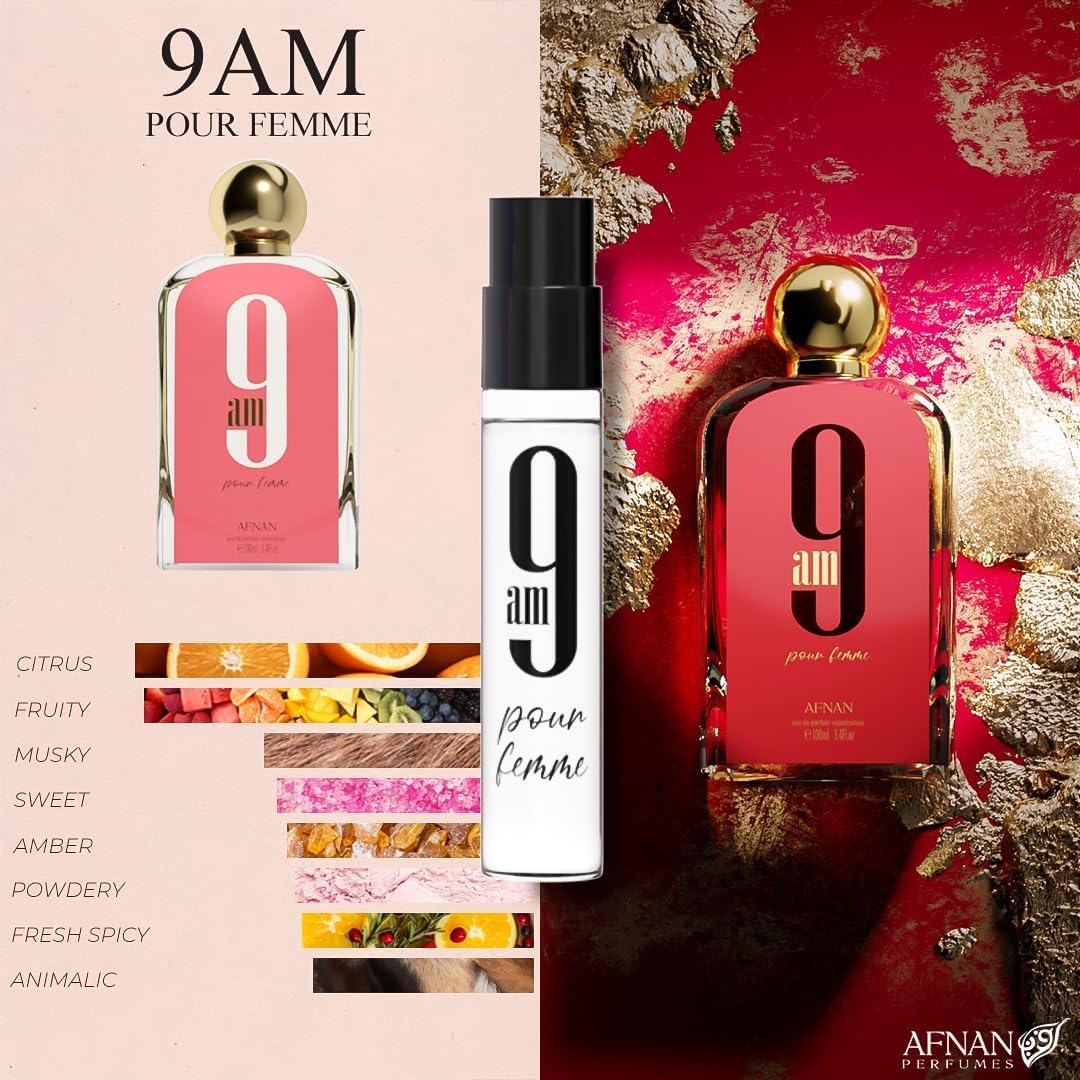 Afnan 9PM Pour Femme 2ml vial for elegant nightlife prep