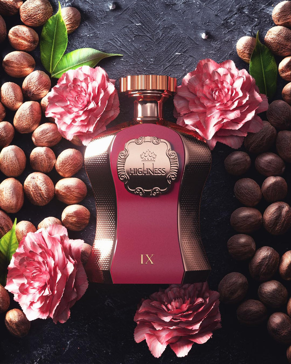 Afnan Highness Maroon luxury advert shot, ideal for upscale gifting and premium experiences.