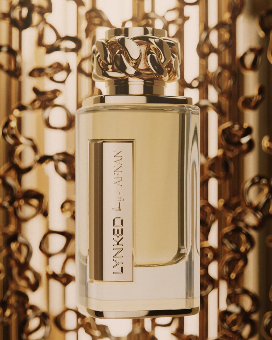 Afnan Lynked Forever Gold packaging box ready for gifting.