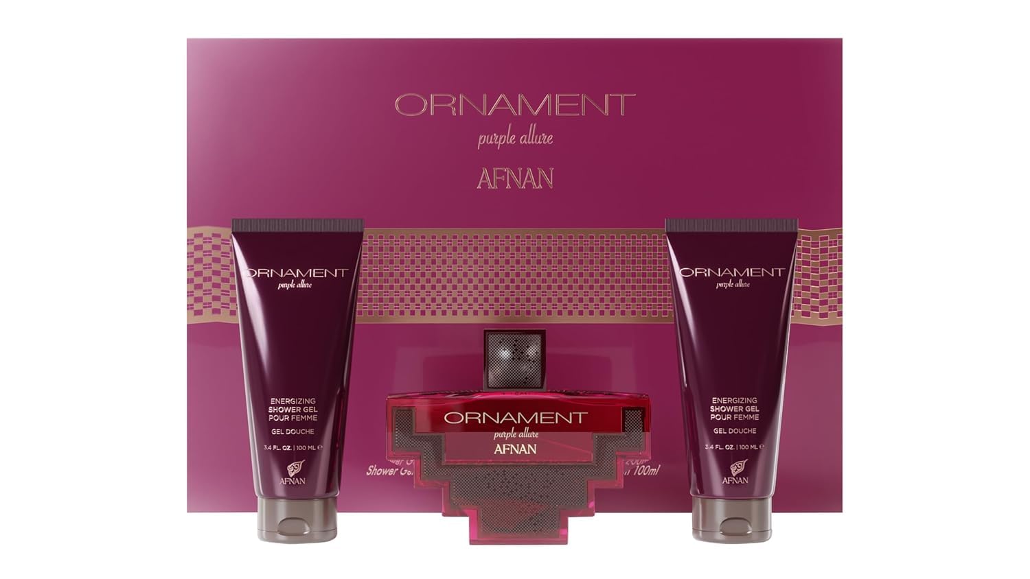 Afnan Ornament Purple Allure EDP bottle, refined fragrance for daily wear