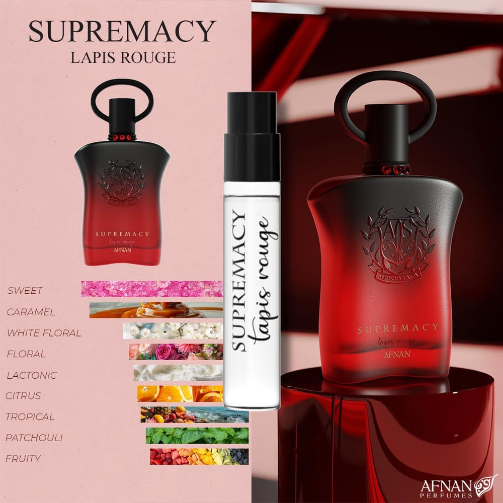 Afnan Supremacy Femme Pink 2ml spray for versatile daytime wear and mood-enhancing notes.
