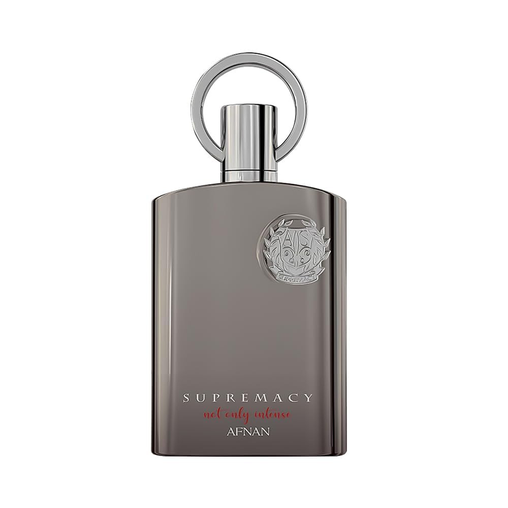 Afnan Supremacy Not Only Intense bottle highlighting amber-spicy scent for evening wear