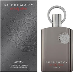 Close-up of Afnan Supremacy Not Only Intense packaging highlighting premium design for daily wear