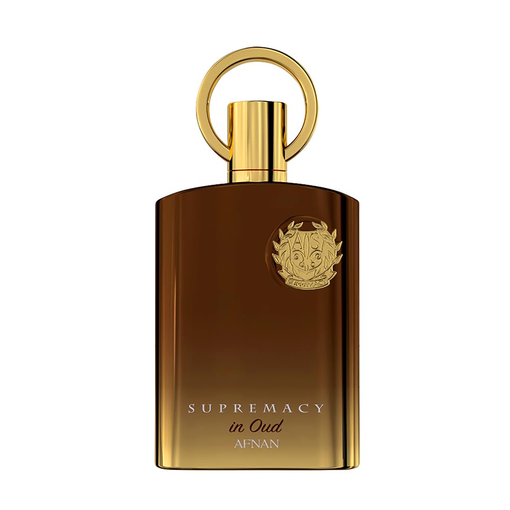Afnan Supremacy Oud bottle front view, elegant gift-ready fragrance.