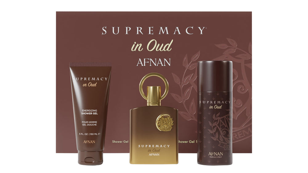Afnan Supremacy Oud Extrait bottle front view for premium fragrance presence