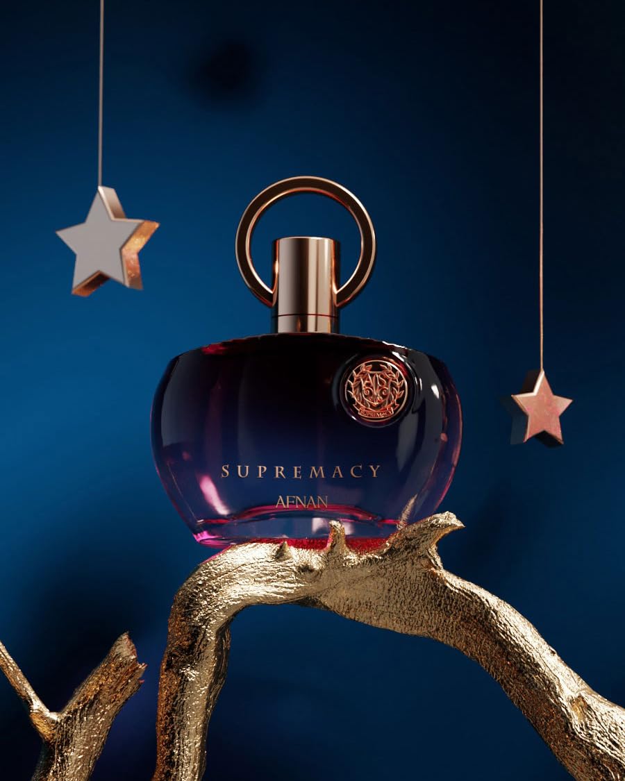Afnan Supremacy Purple bottle front view conveys confidence for daily wear.