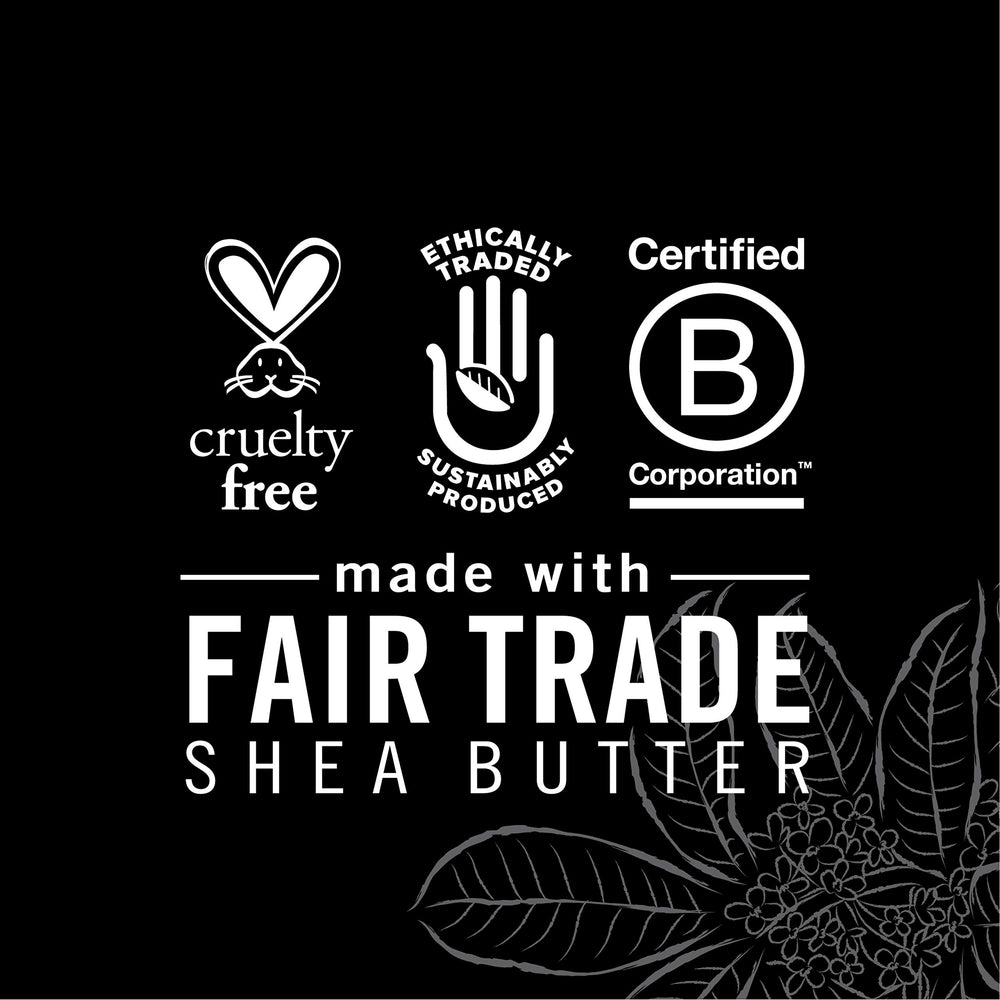 African Black Soap and Shea Butter are key ingredients.