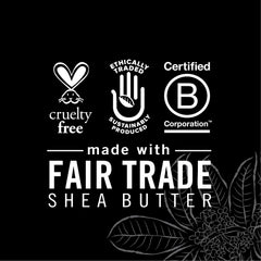 African Black Soap and Shea Butter are key ingredients.