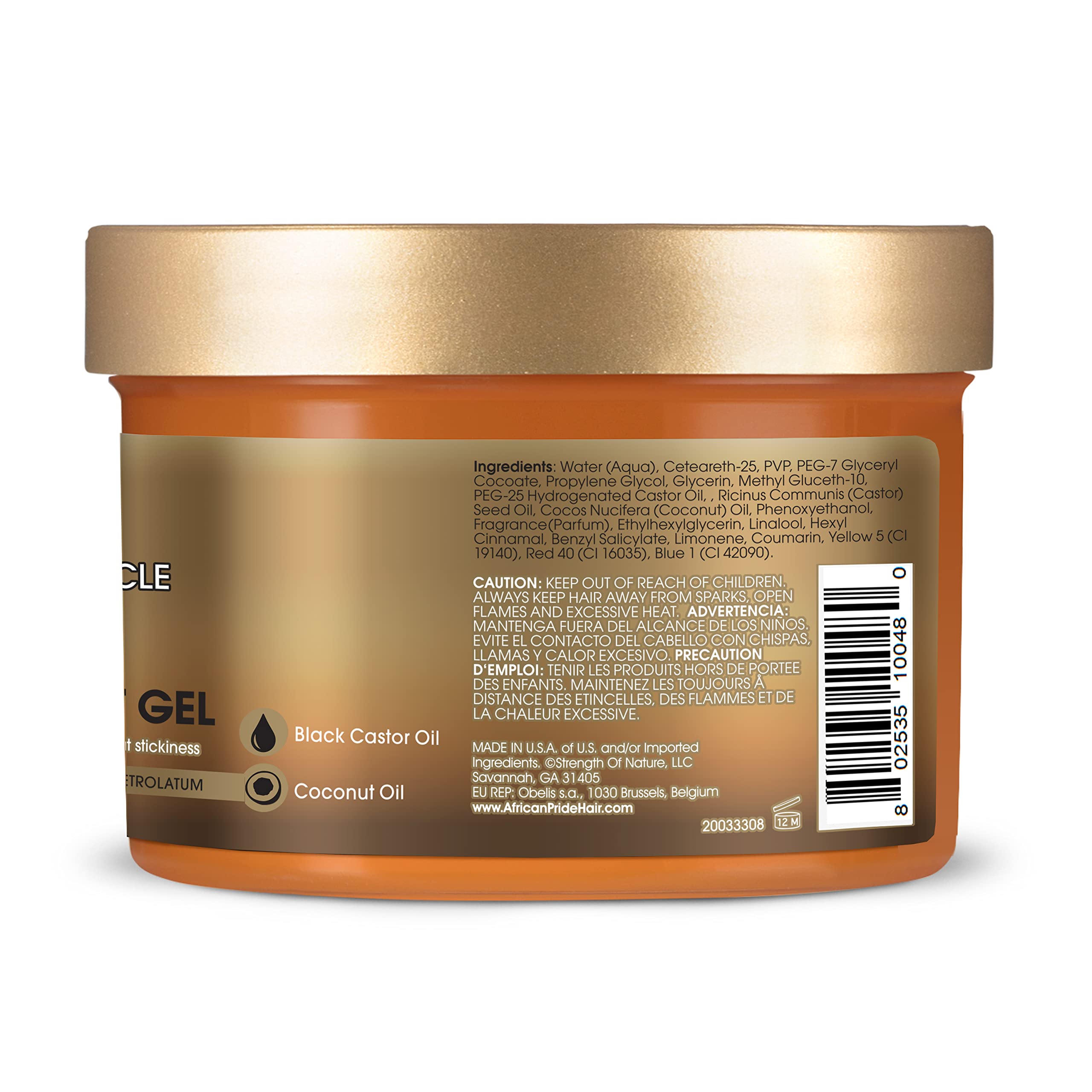 African Pride gel minimizes flaking while keeping styles tidy.