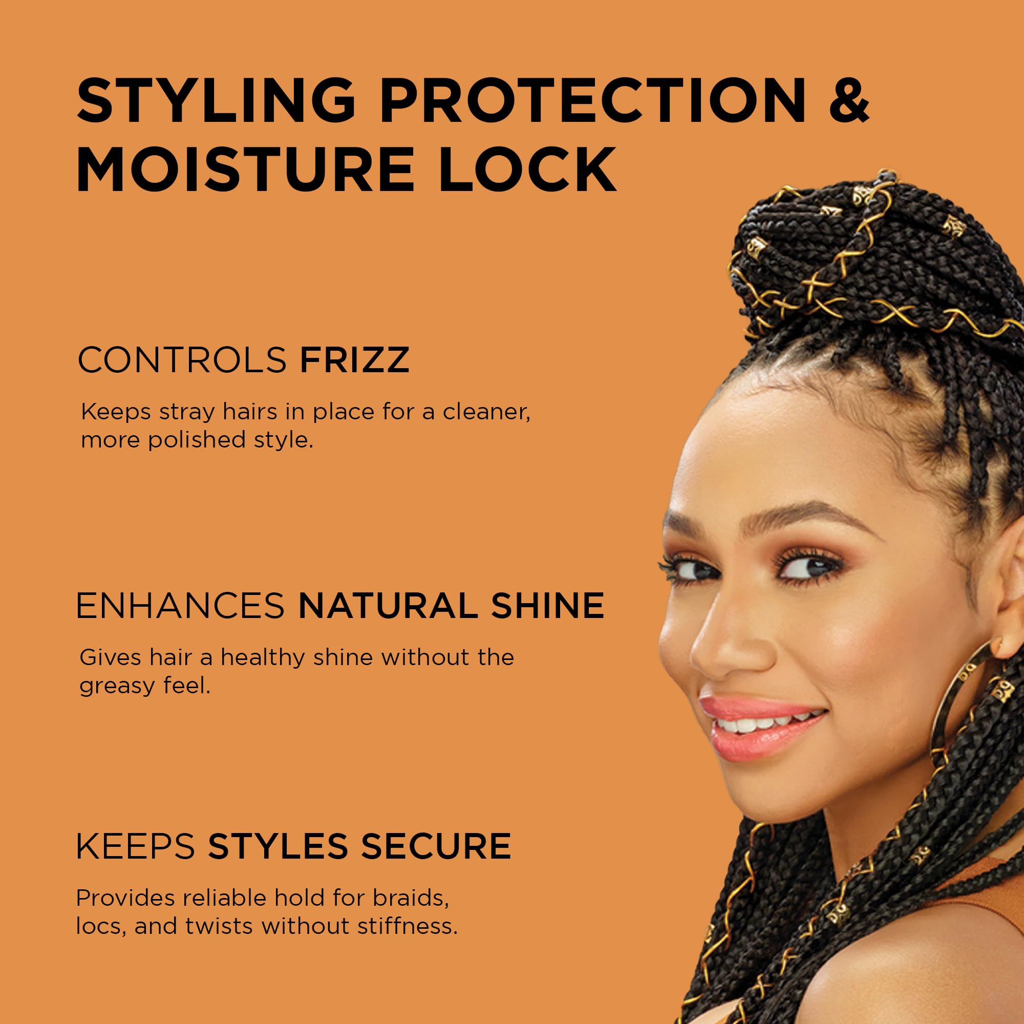 Edge control-focused gel on locs for neat styling.