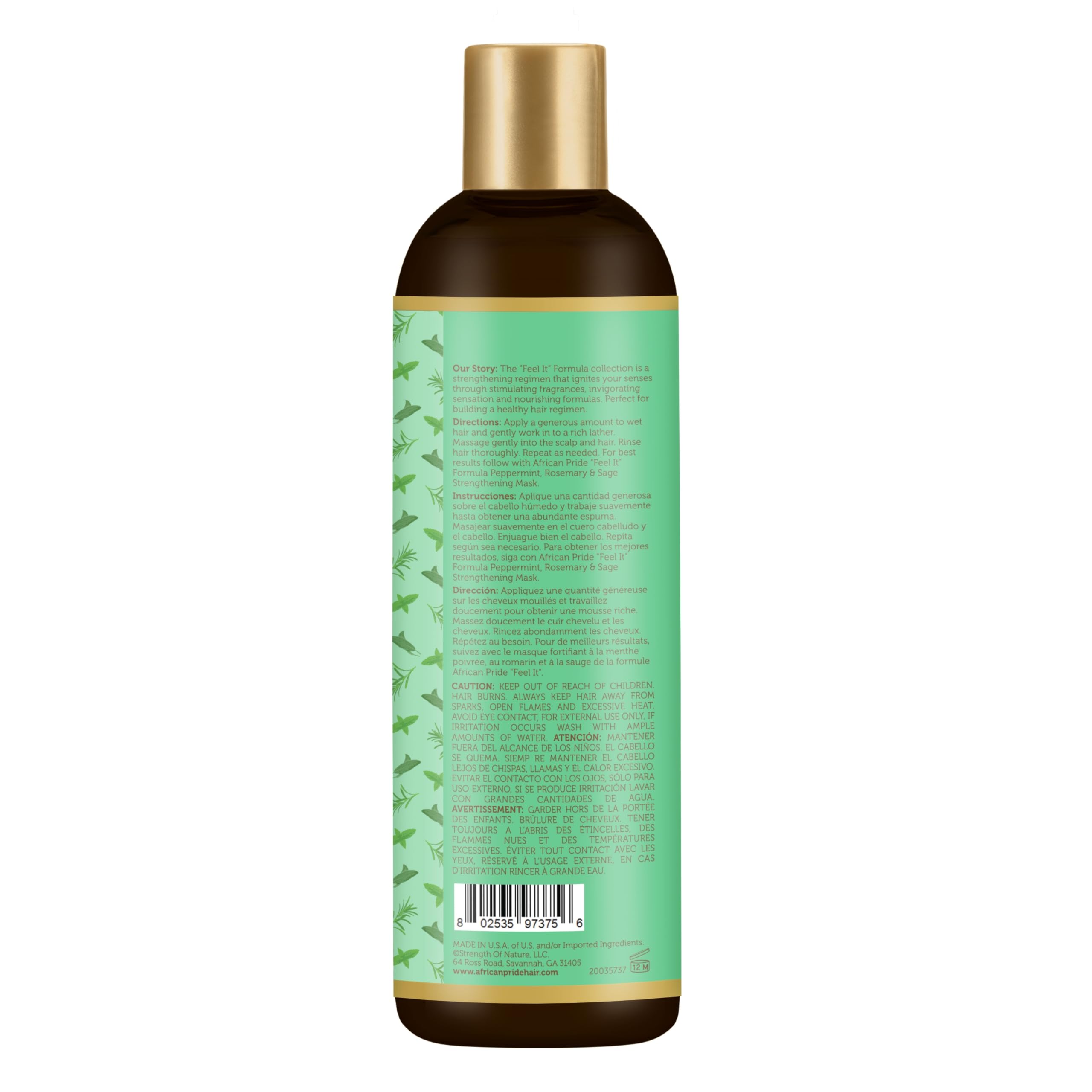 African Pride Feel It Formula rosemary oil demonstrates root stimulation and circulation