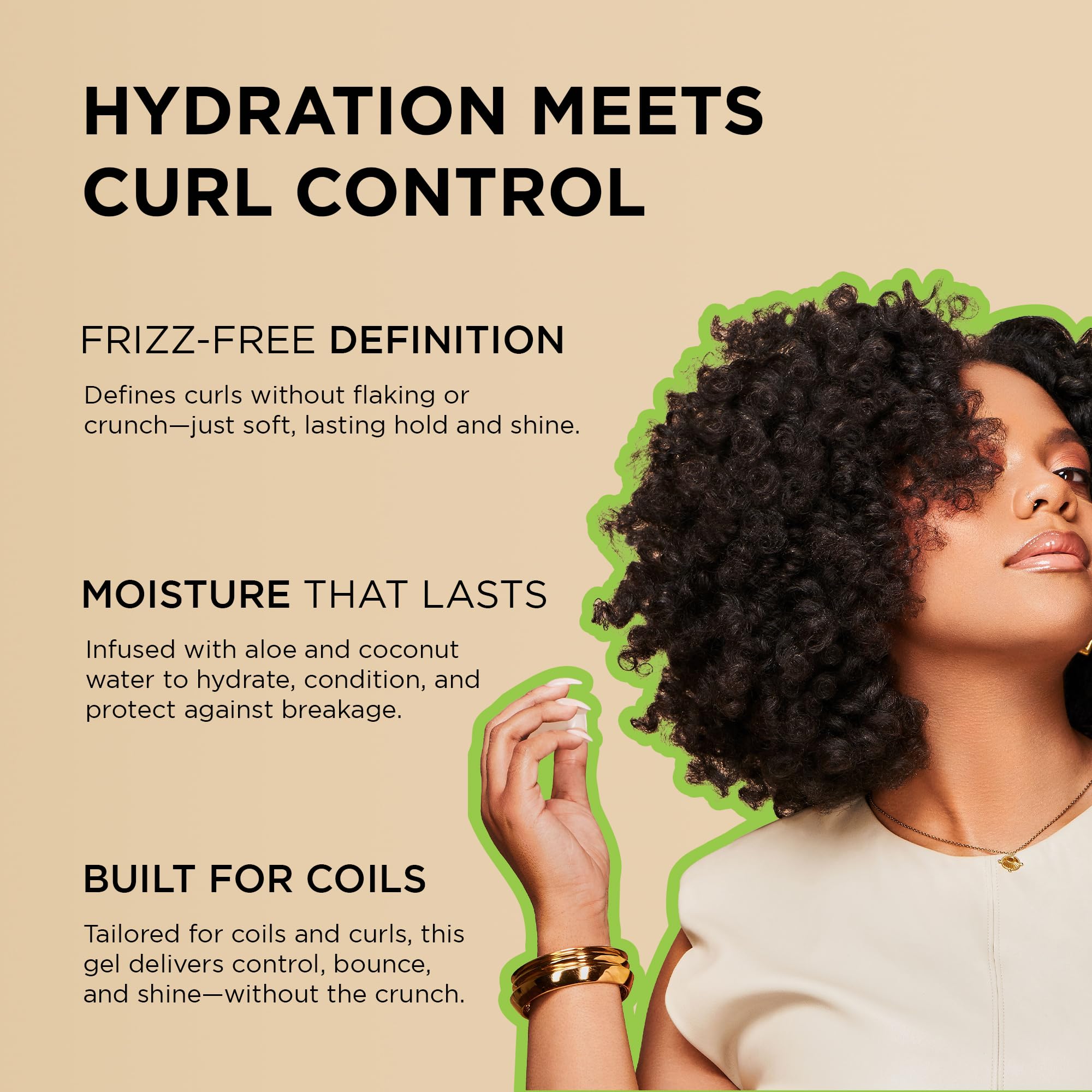 Pouring African Pride Moisture Miracle gel from bottle for easy application