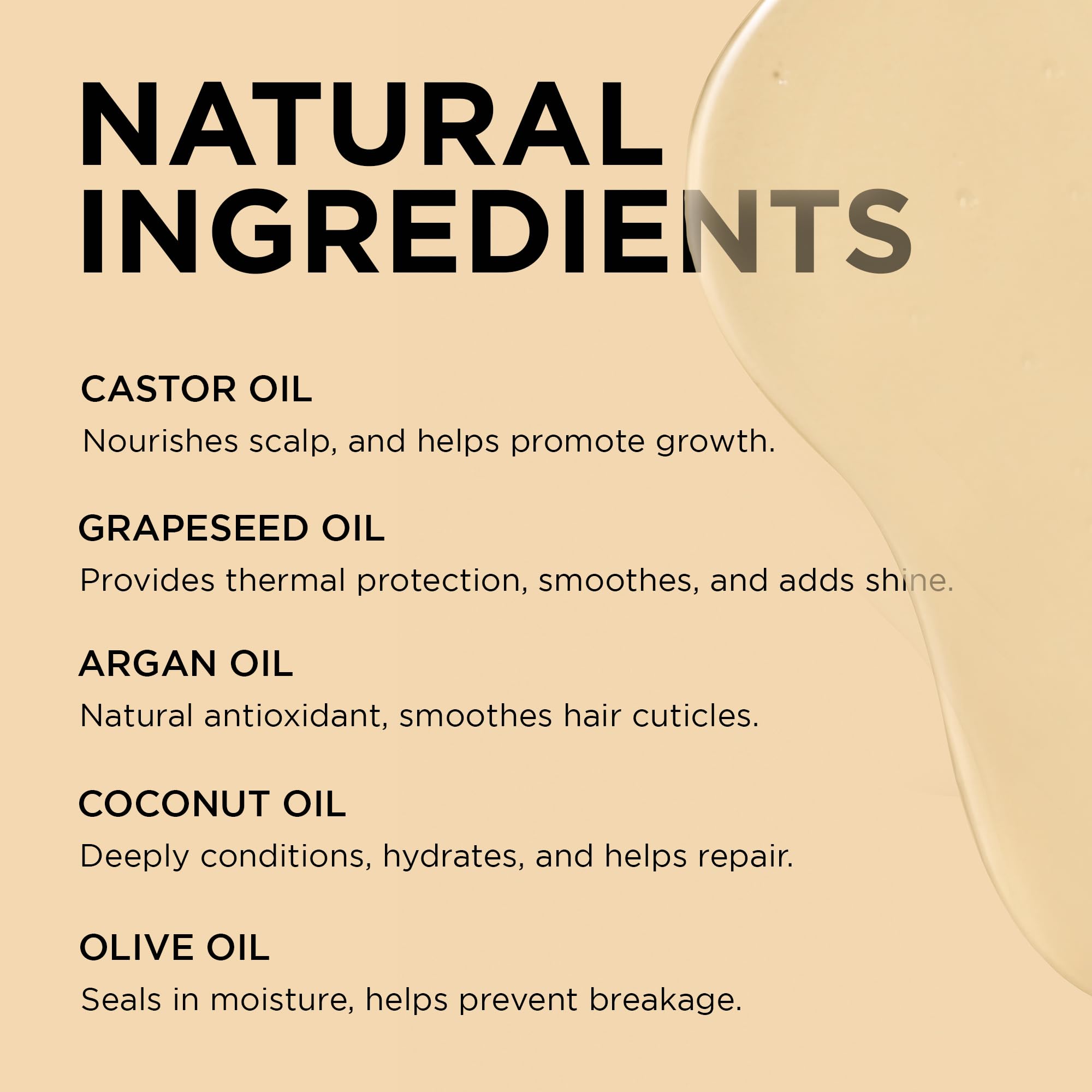 Castor oil in the Moisture Miracle blend nourishing hair texture