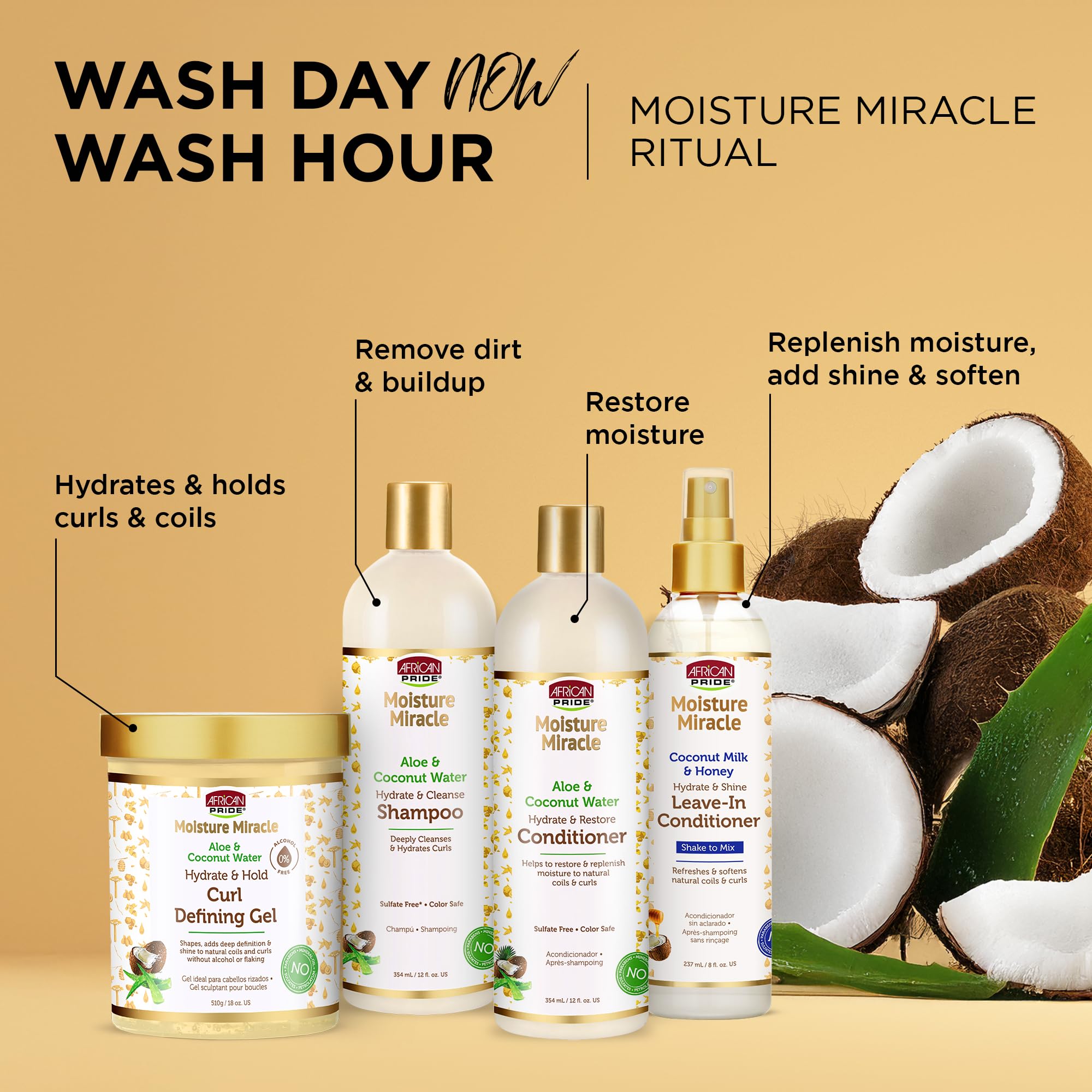 Frizz control and shine achieved with African Pride Moisture Miracle gel