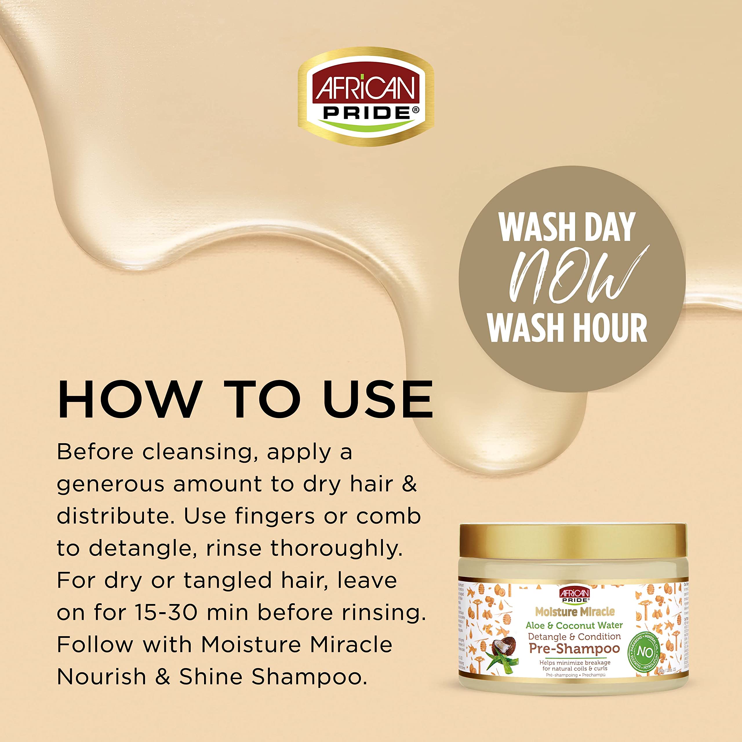 African Pride Moisture Miracle conditioner bottle ready to nourish and restore curls.