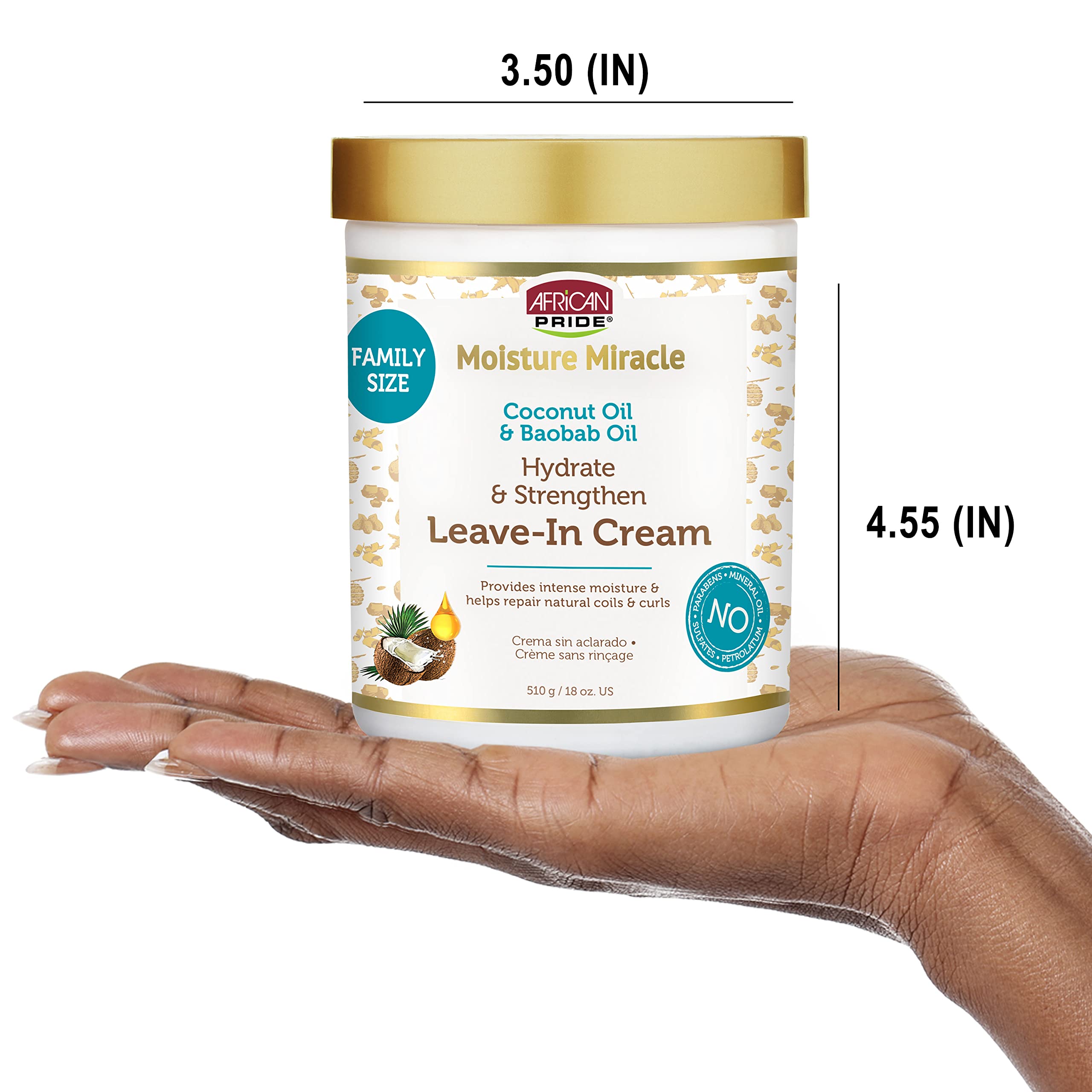 African Pride Moisture Miracle packaging box with clean formula