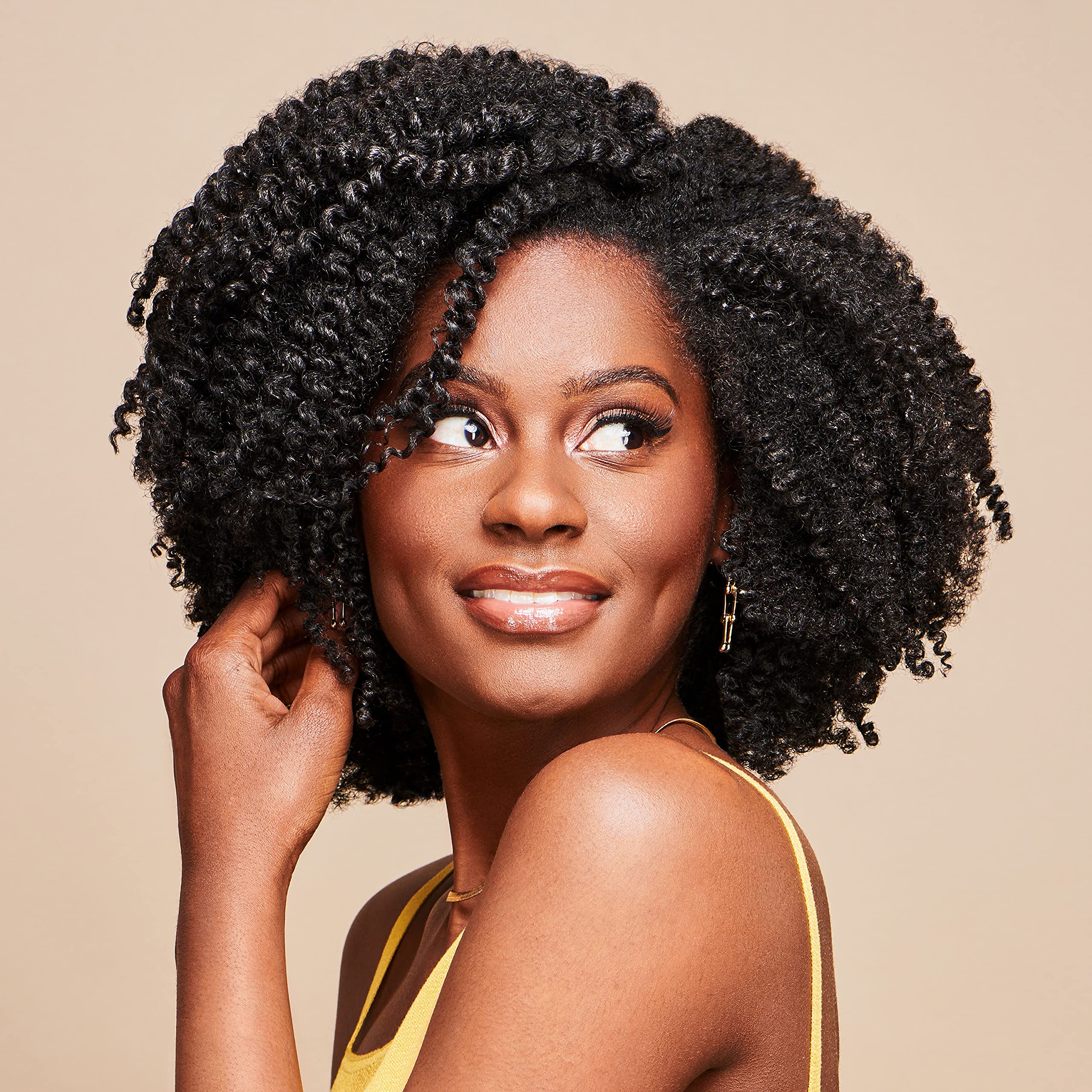 African Pride Moisture Miracle gel on glossy curls