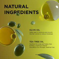 Cheveux bouclés démêlés après usage du Olive Miracle 2 en 1.