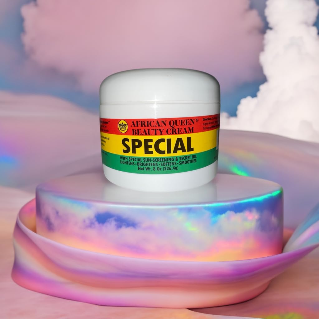 African Queen Beauty Cream Special Cream 8oz bottle for smoother, more even skin.