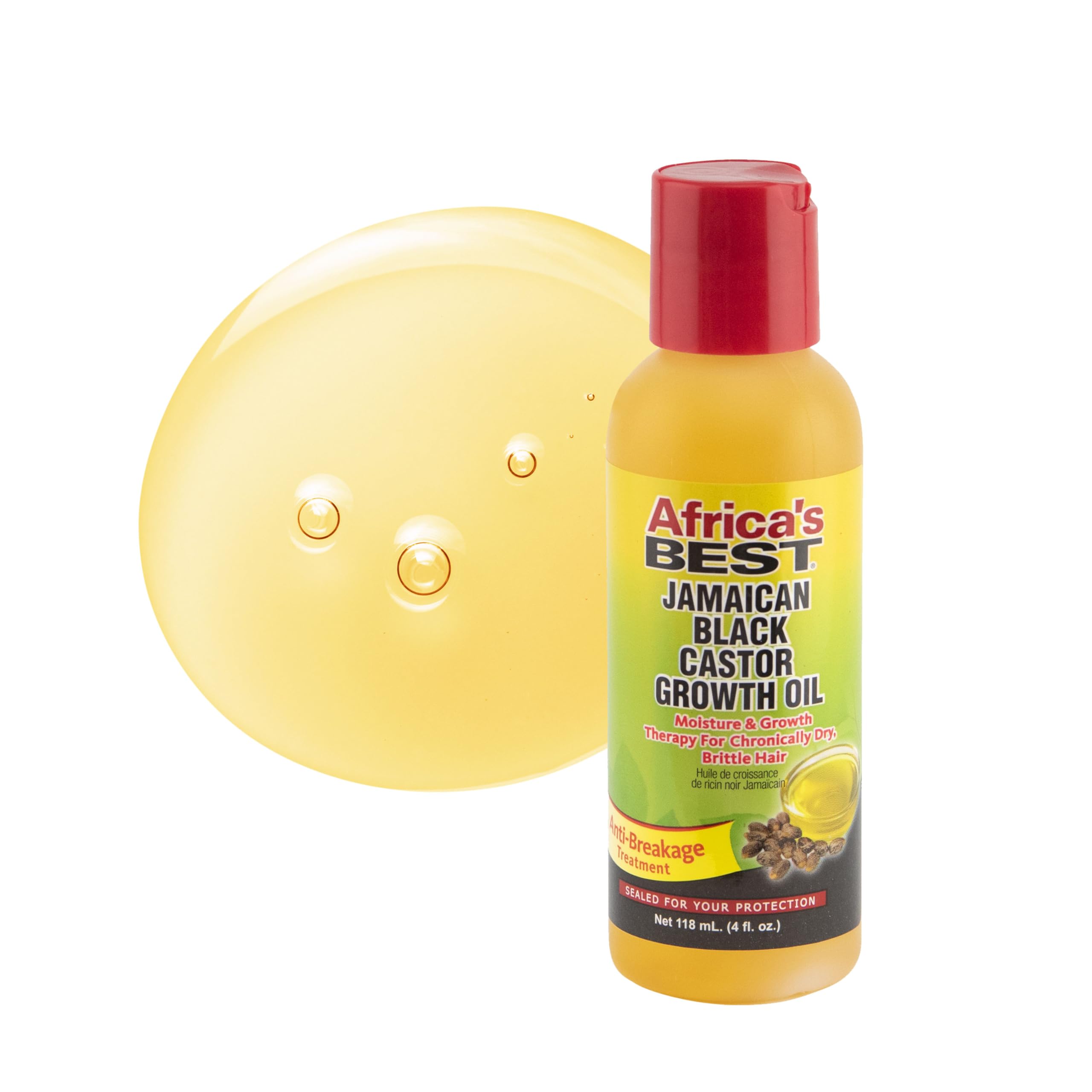 Africa's Best Jamaican Black Castor Growth Oil hair shine showing moisturized strands.