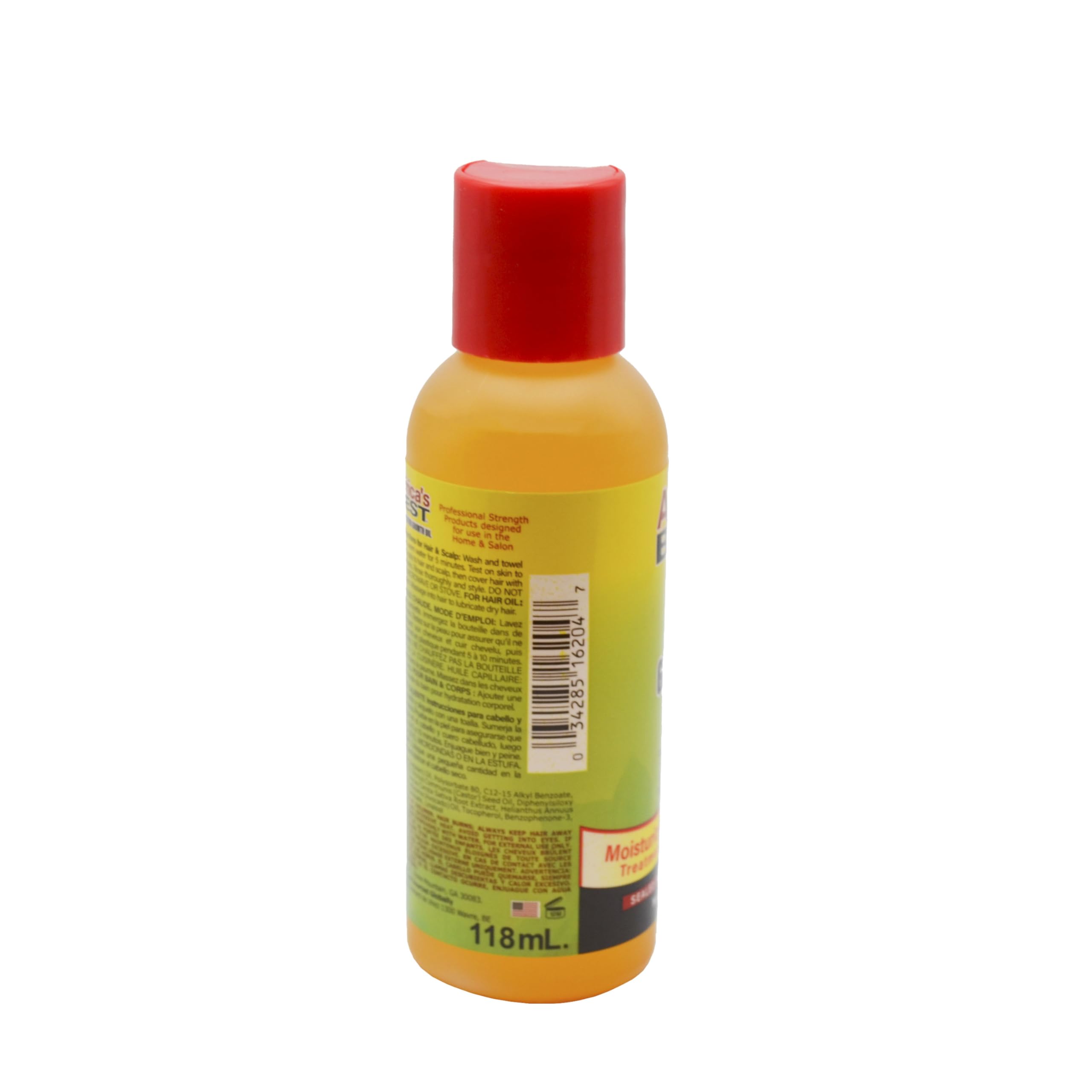 Africa's Best Jamaican Black Castor Growth Oil ingredients close-up with Vitamin E and minerals.