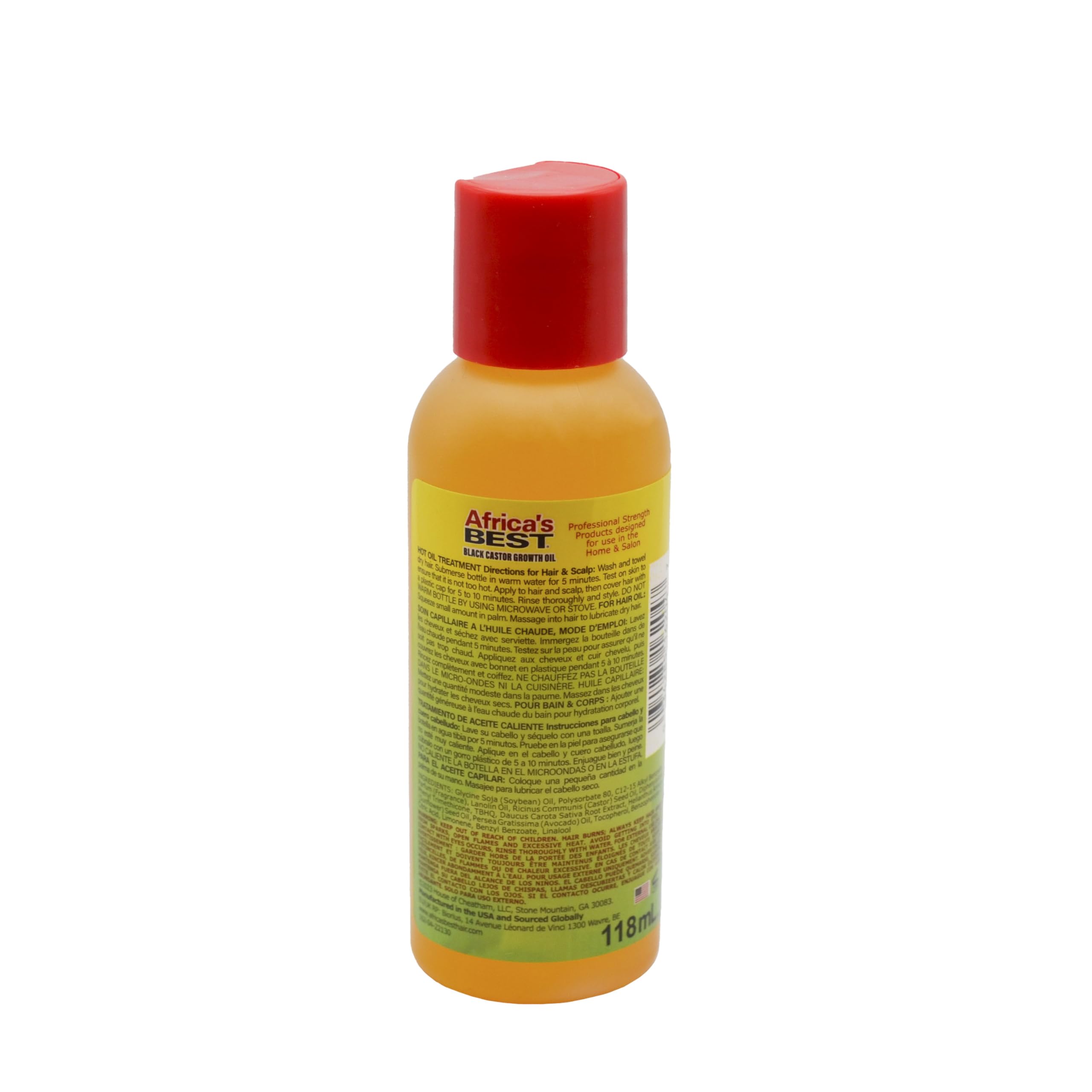 Africa's Best Jamaican Black Castor Growth Oil pour for easy nightly application.