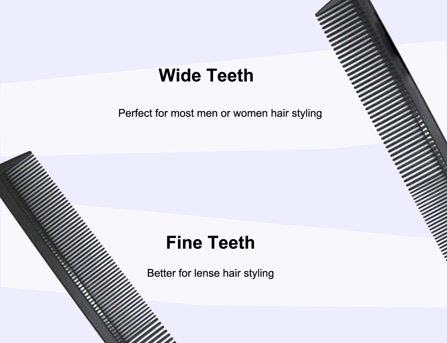 AFT90 styling comb with fine and wide teeth for versatile hair types.