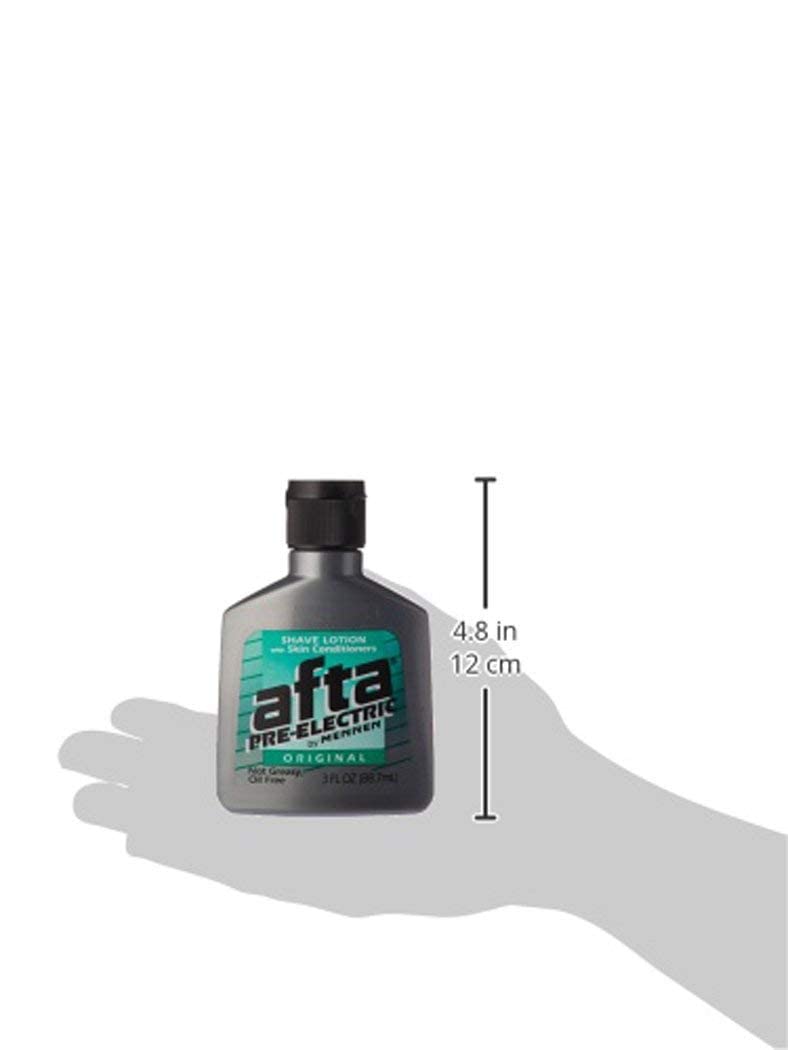 Afta Shave Lotion allows smooth electric razor glide.