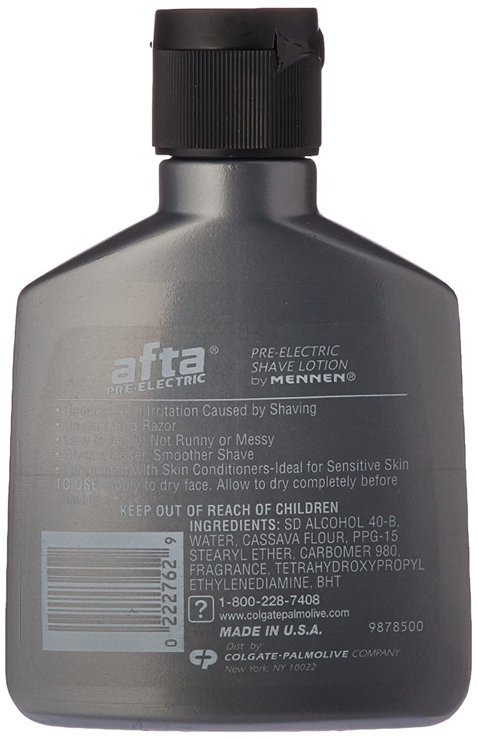 AFTA shave lotion on bathroom shelf ready for daily use.