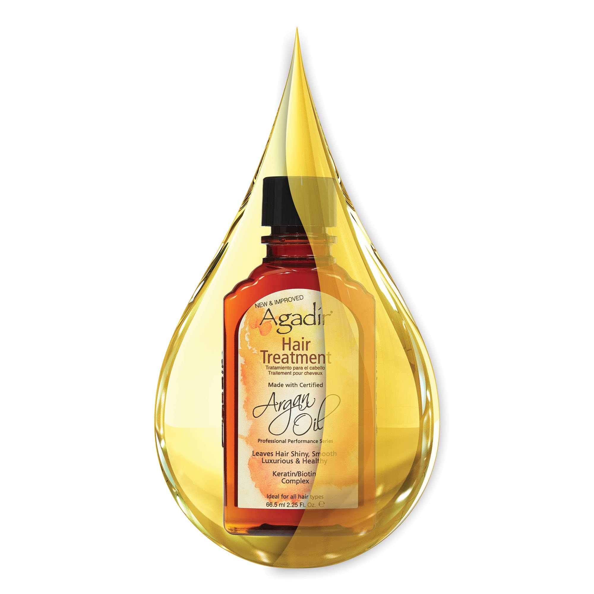 Agadir Argan Oil Hair Treatment on shiny hair with radiant look.