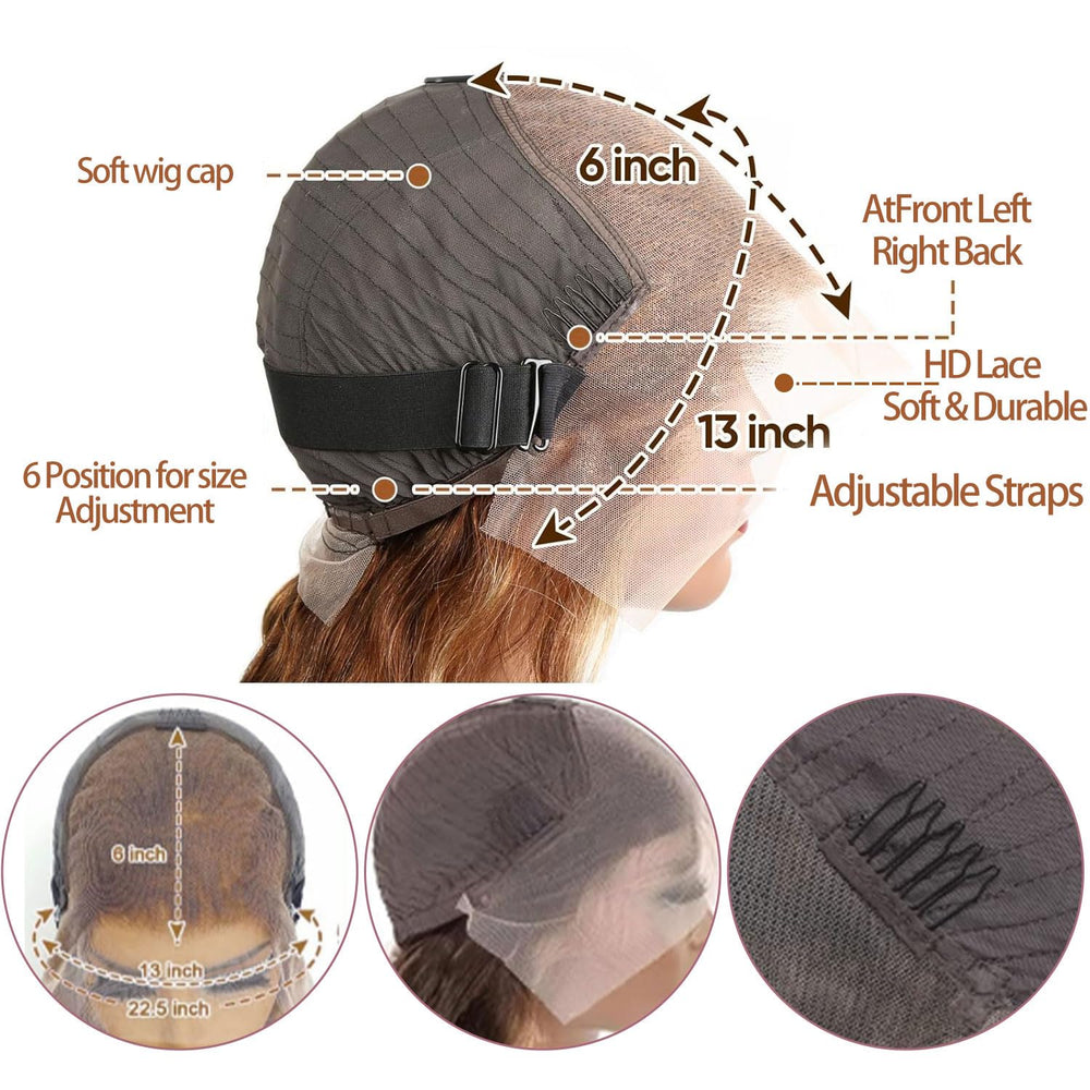 Agairl pre-plucked HD frontal wig for easy blend.