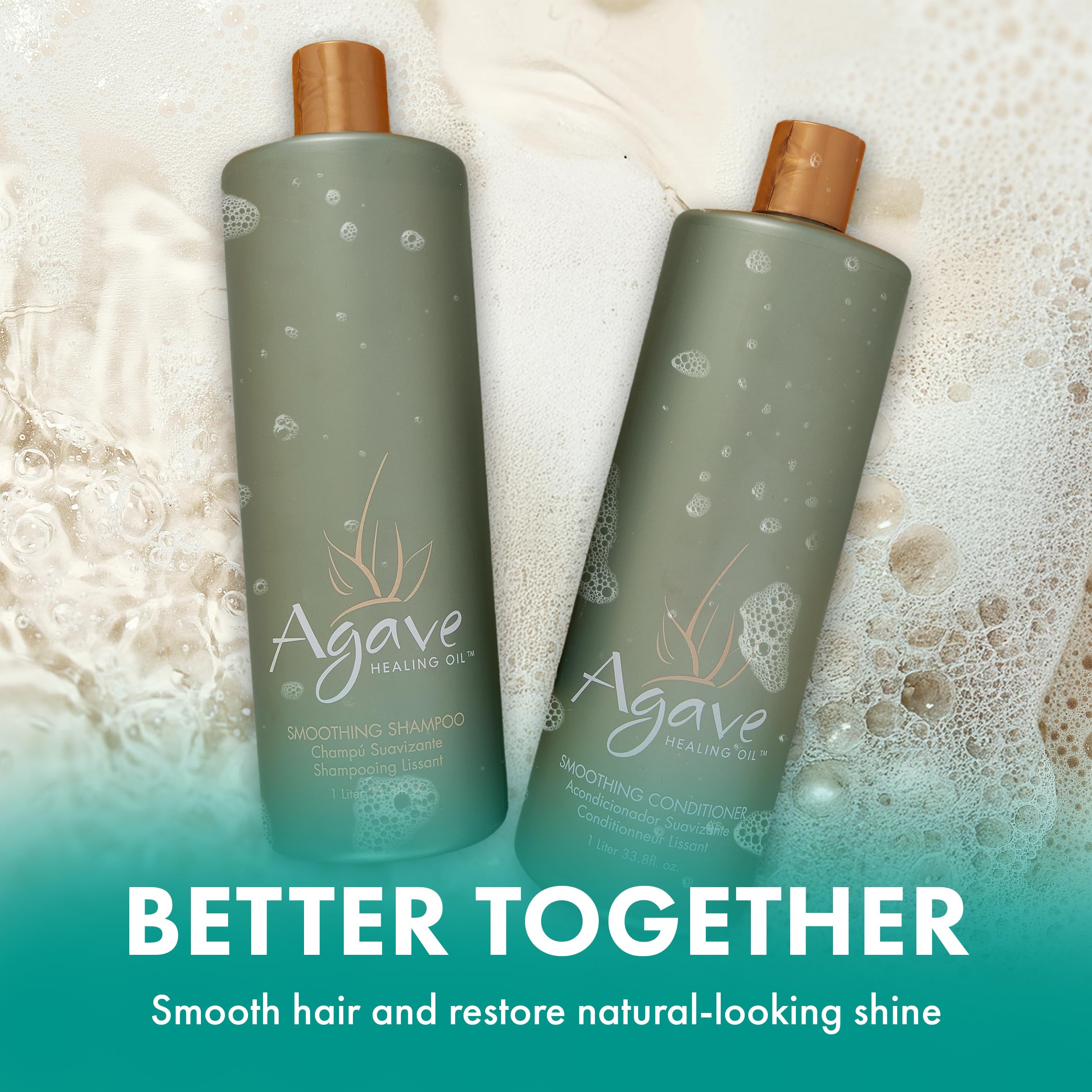 Agave Healing Oil agave smoothing shampoo color-safe formula preserves vibrancy while cleansing.