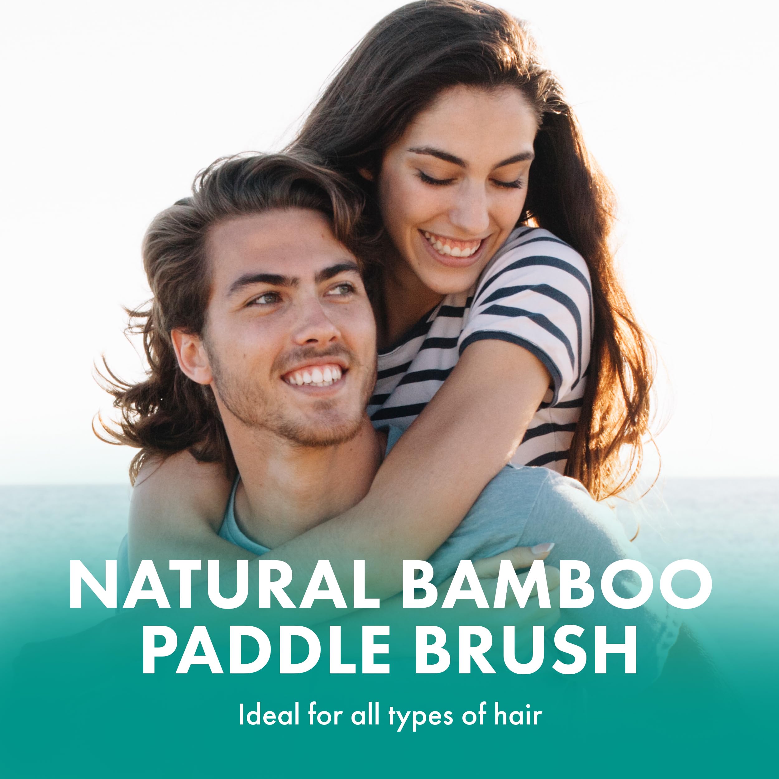 Agave Healing Oil bamboo paddle brush bristles deliver gentle detangling.