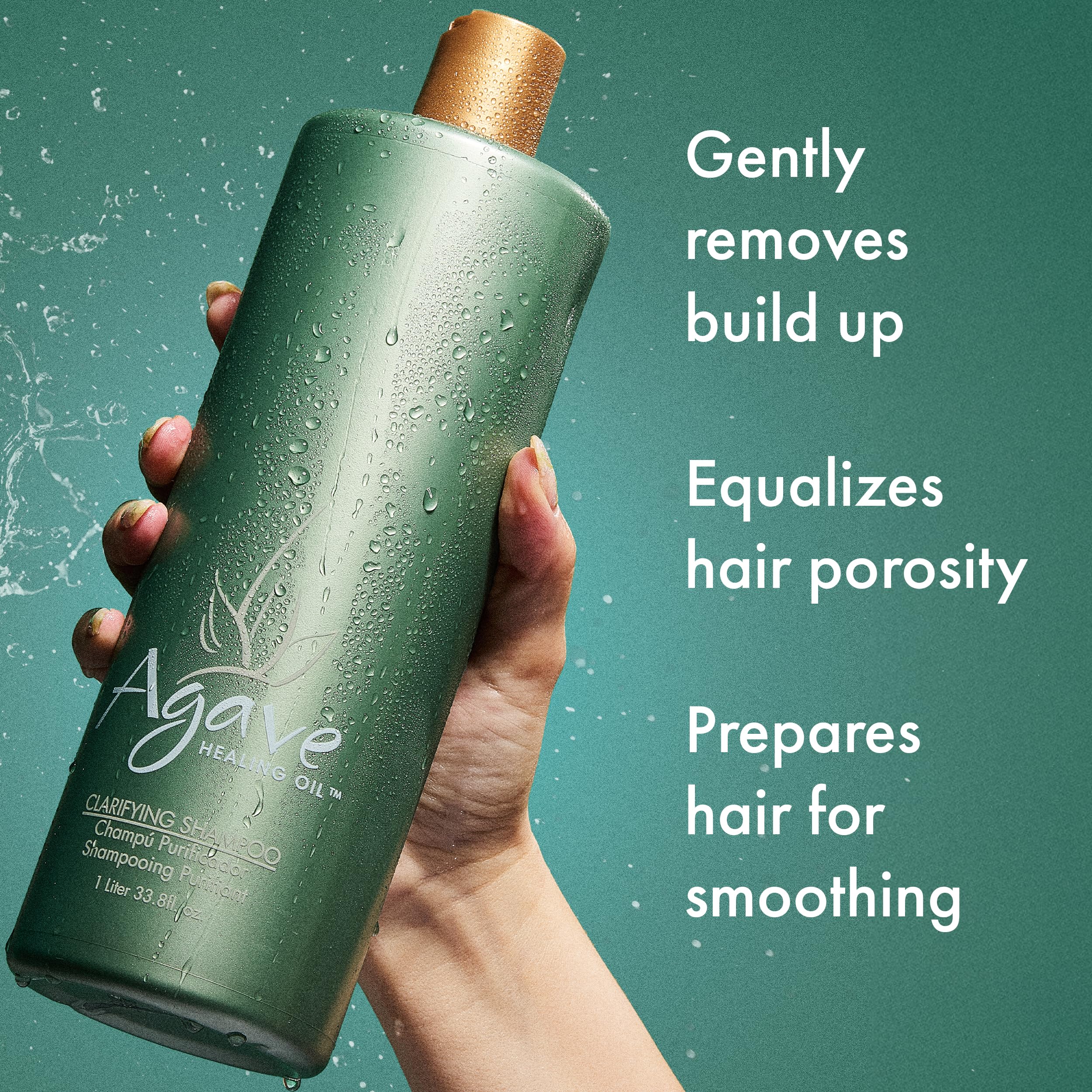 Ingredient glow highlighting agave extracts in Agave Healing Oil Clarifying Shampoo
