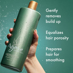 Ingredient glow highlighting agave extracts in Agave Healing Oil Clarifying Shampoo