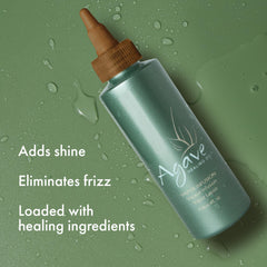 Close-up of cuticle seal emphasizes shine and sealed cuticles after use.