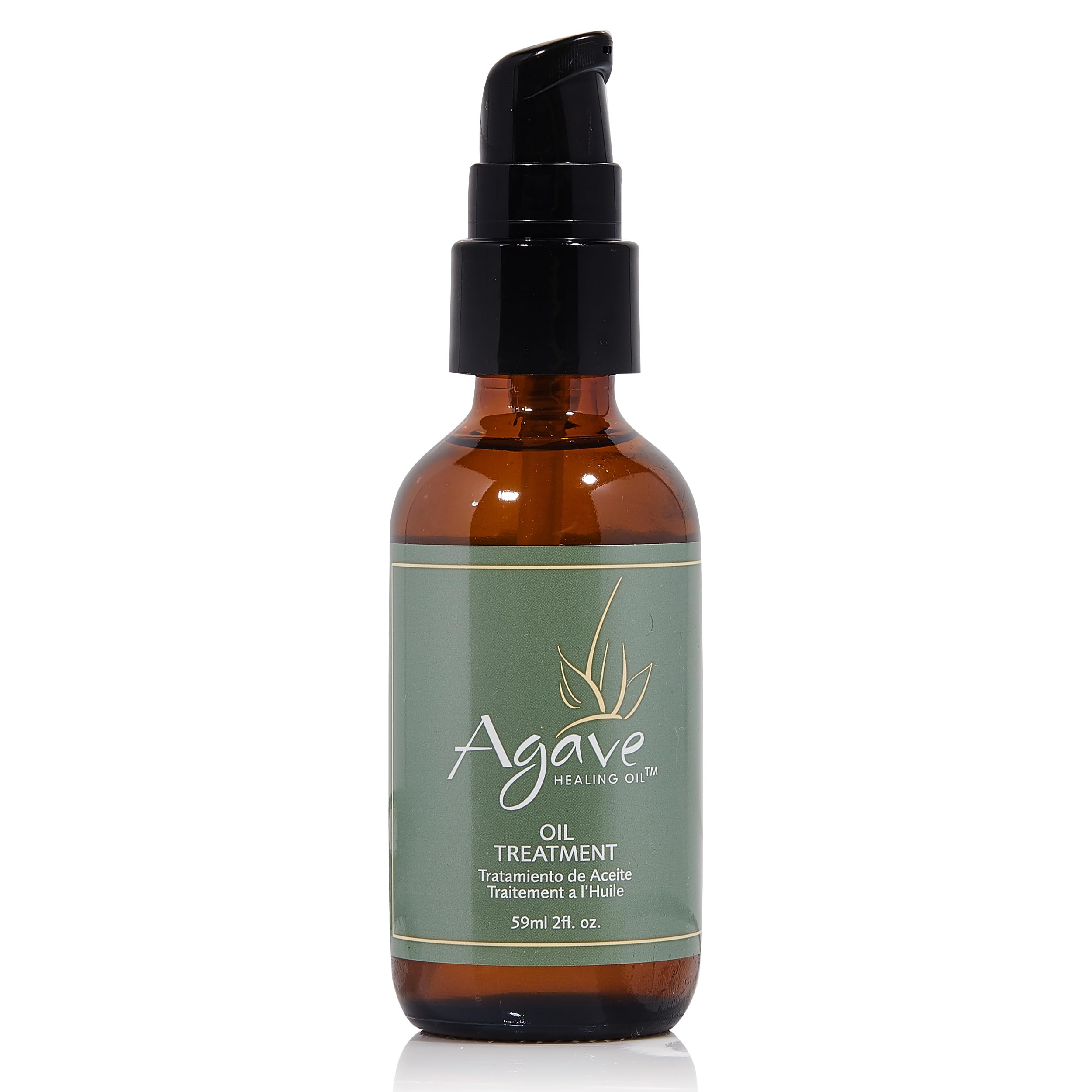 Agave Healing Oil Treatment bottle pour for a lightweight, non-greasy finish.