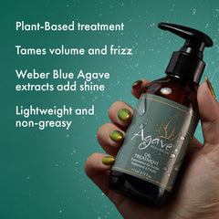 Agave Healing Oil Treatment delivers luminous shine on glossy strands