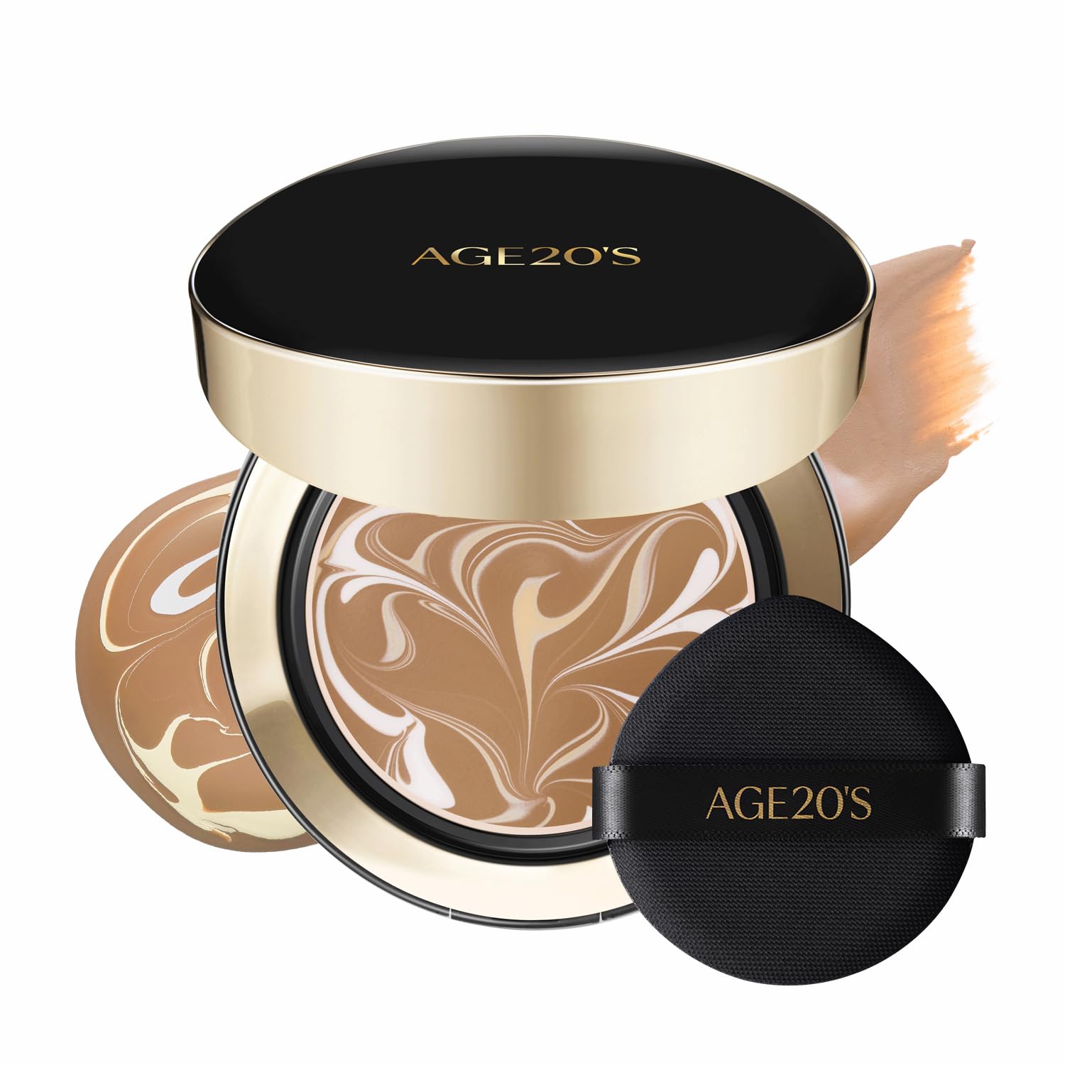 AGE 20's Signature Essence Pact puff application delivers lightweight, dewy coverage.