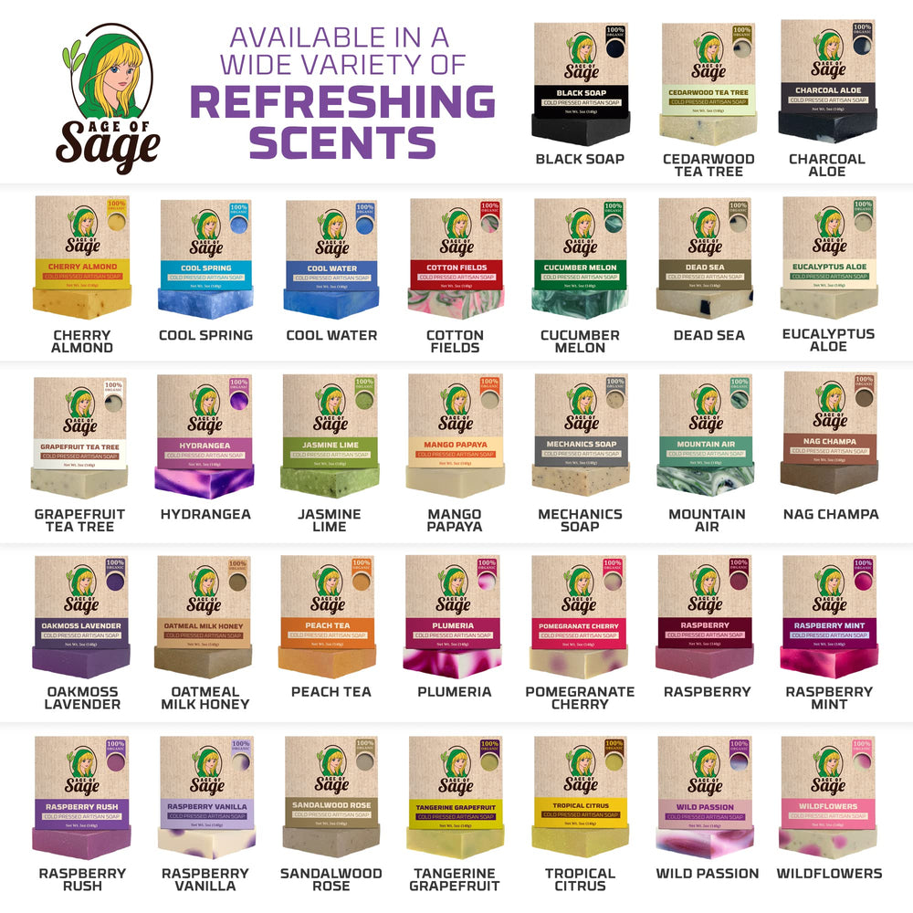 Age of Sage Vegan soap bars with plant-based ingredients