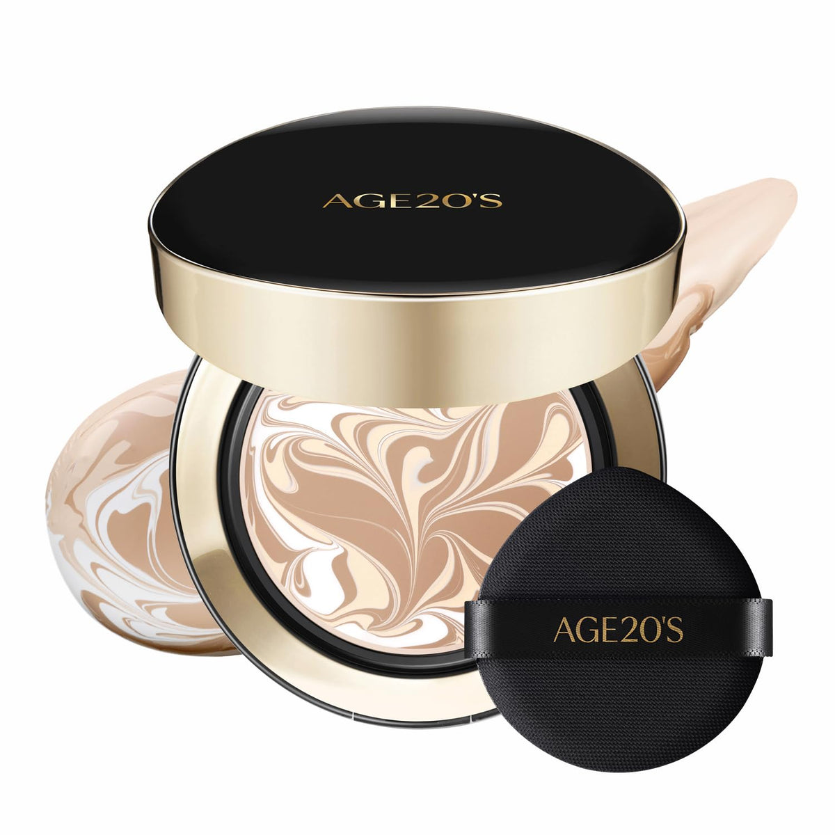 AGE 20's Signature Essence Pact compact front — vegan cushion for easy daily coverage.