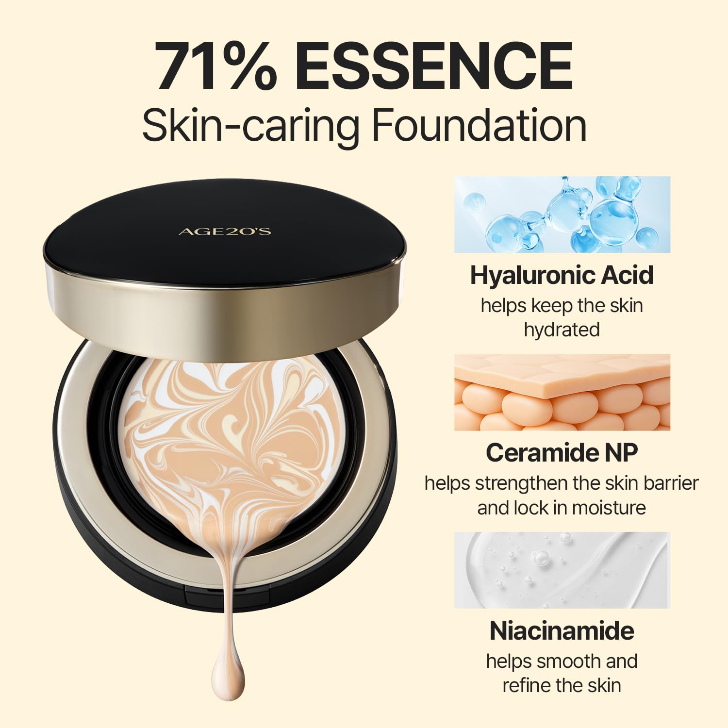AGE 20's Signature Essence Pact SPF 50+ protection for sunny days