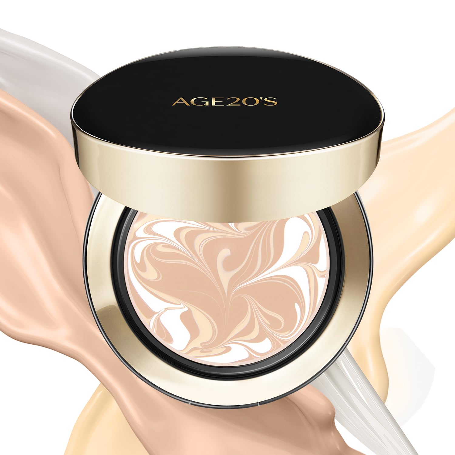 AGE20'S Signature Essence Pact SPF 50+ bottle showing lightweight protection and natural coverage.