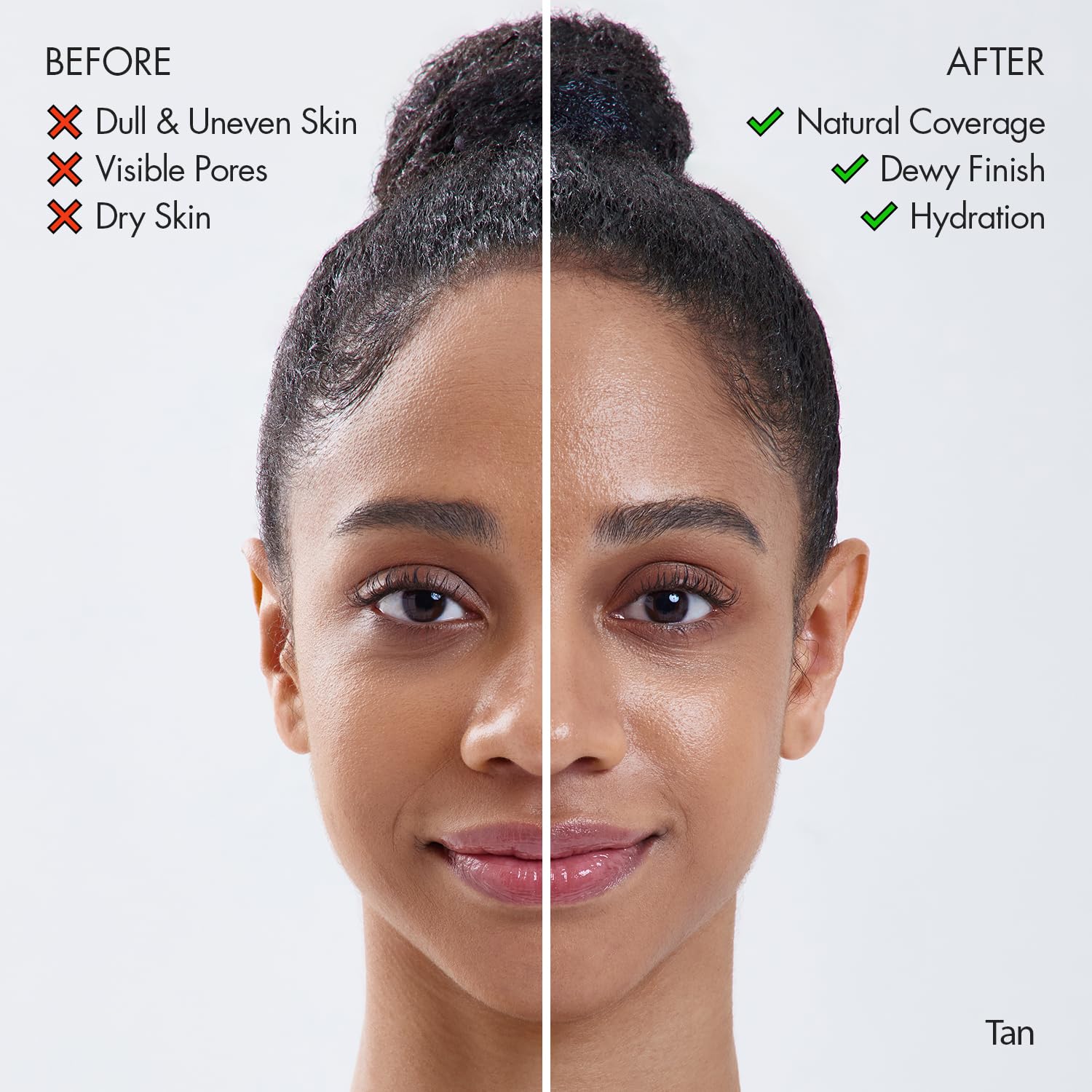 AGE 20's Signature Essence Pact SPF50 dewy glow enhances skin texture naturally.
